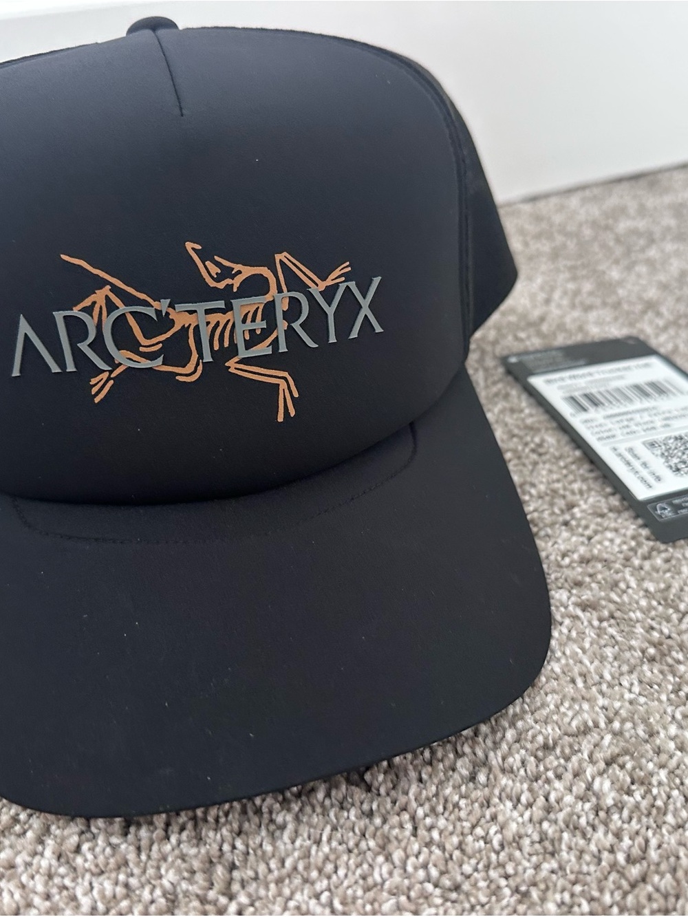 Arc'teryx Black Hat with Orange Logo